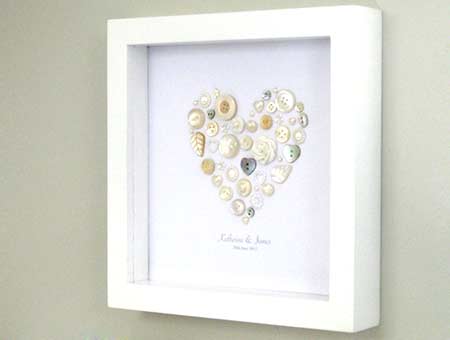 Pearl  Anniversary  Heart Picture Hand Made Gifts  