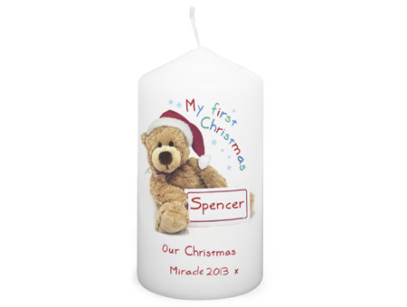 personalised 1st christmas teddy